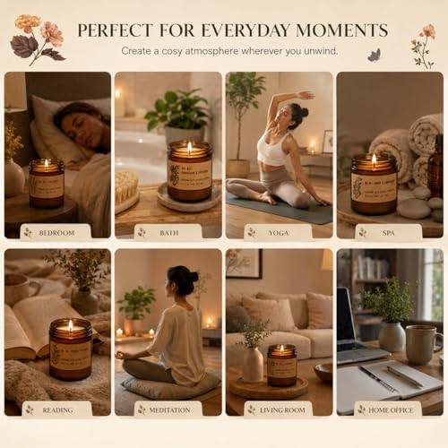 TOFU Large Candle Gift Set of 4, Brown Glass — photo 10 of 18