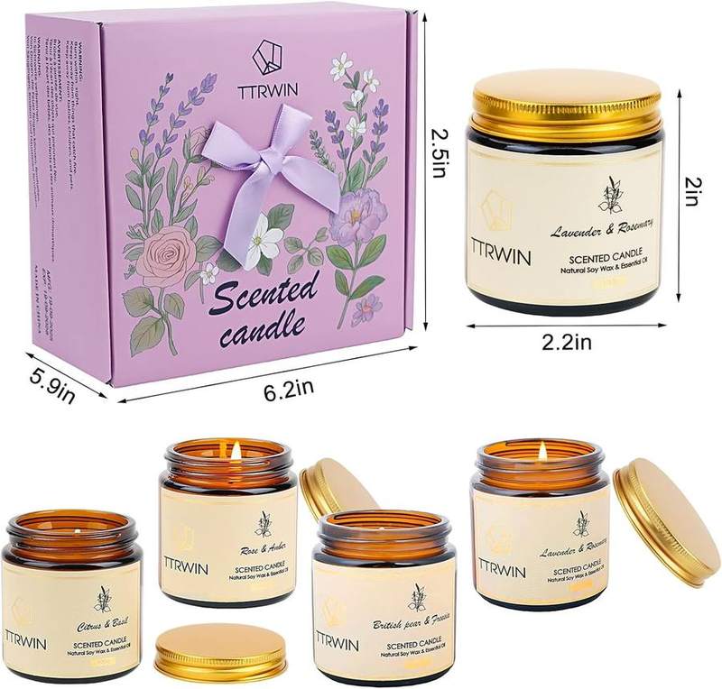 TTRWIN Floral Candle Gift Set of 4 — photo 9 of 12