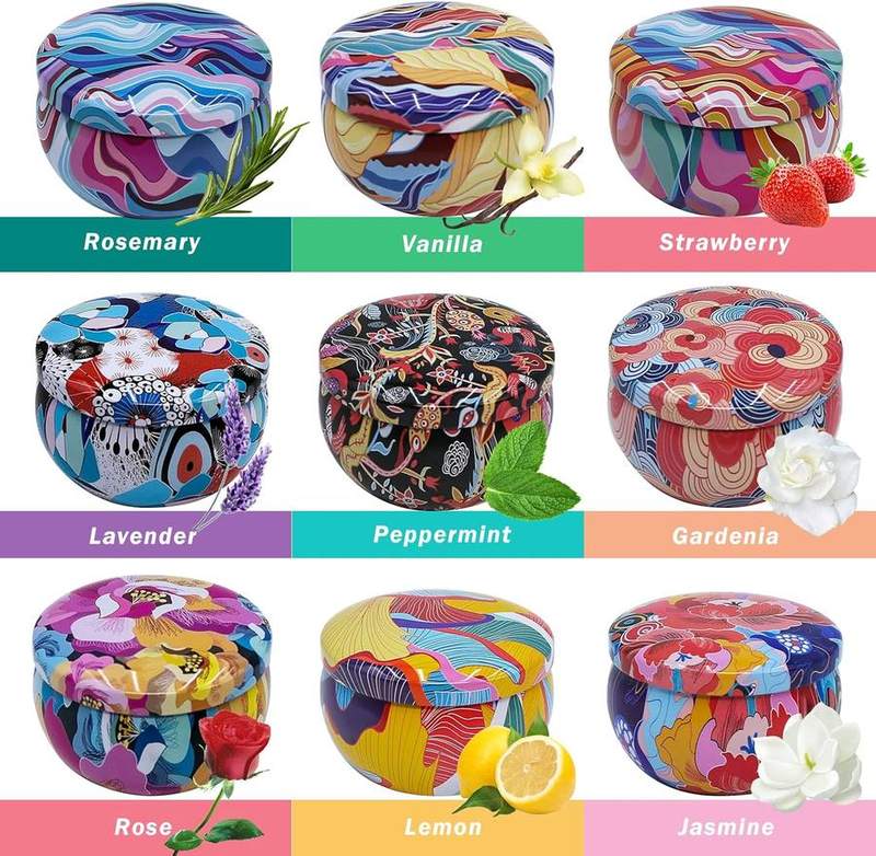 TTRWIN Scented Candle Gift Set of 9, Soy Tins — photo 3 of 12