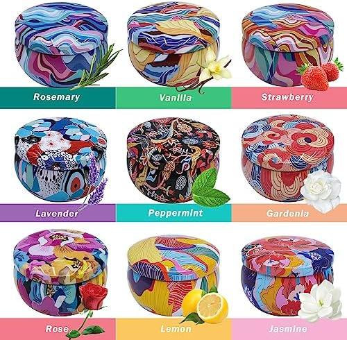 TTRWIN Scented Candle Gift Set of 9, Soy Tins — photo 4 of 12
