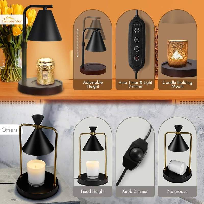 Twinkle Star Black Metal Candle Warmer Lamp — photo 5 of 17