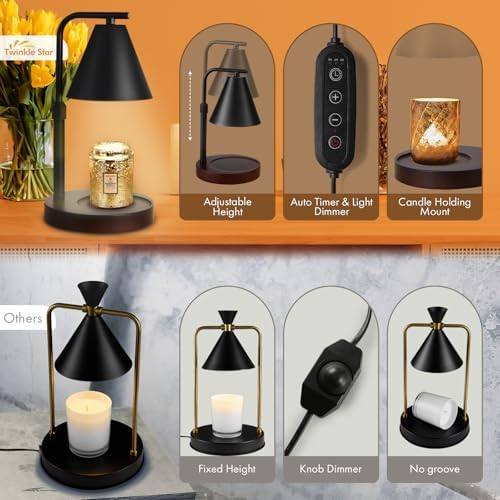 Twinkle Star Black Metal Candle Warmer Lamp — photo 6 of 17