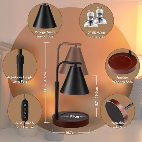 Twinkle Star Black Metal Candle Warmer Lamp — photo 10 of 17
