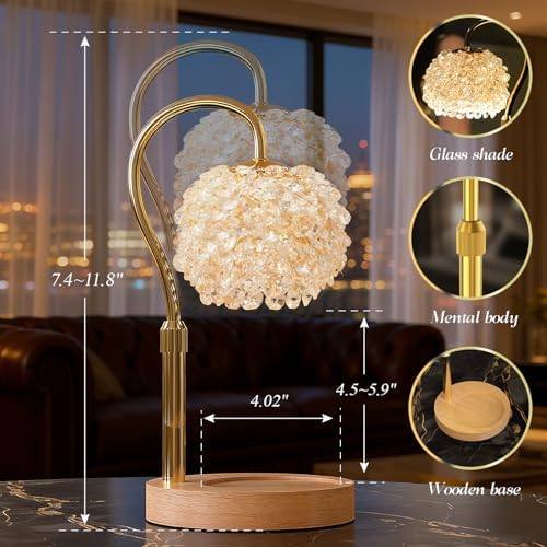 VXUNLIOR Luxury Crystal Candle Warmer Lamp (LED Bulb Not Included) — photo 6 of 12
