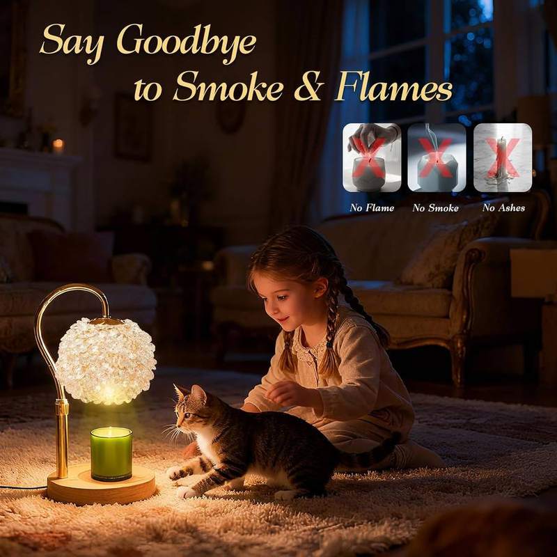 VXUNLIOR Luxury Crystal Candle Warmer Lamp (LED Bulb Not Included) — photo 7 of 12