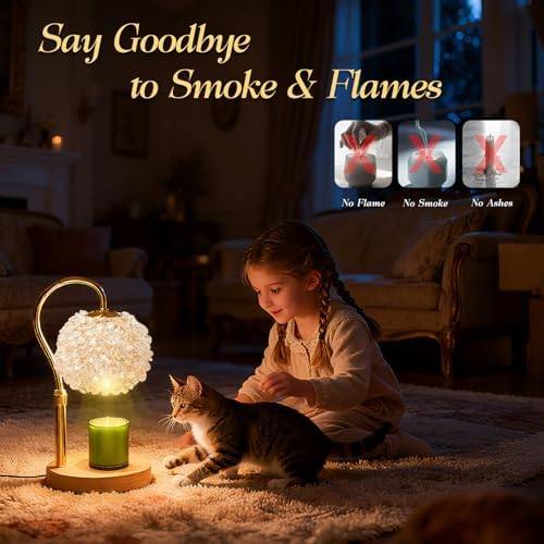VXUNLIOR Luxury Crystal Candle Warmer Lamp (LED Bulb Not Included) — photo 8 of 12