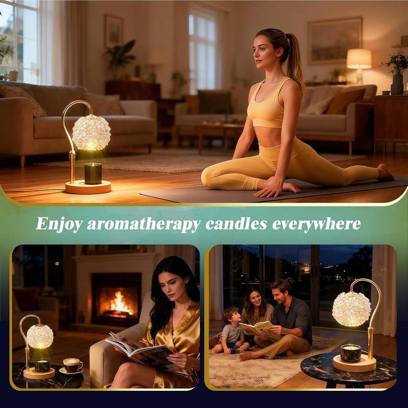 VXUNLIOR Luxury Crystal Candle Warmer Lamp (LED Bulb Not Included) — photo 9 of 12