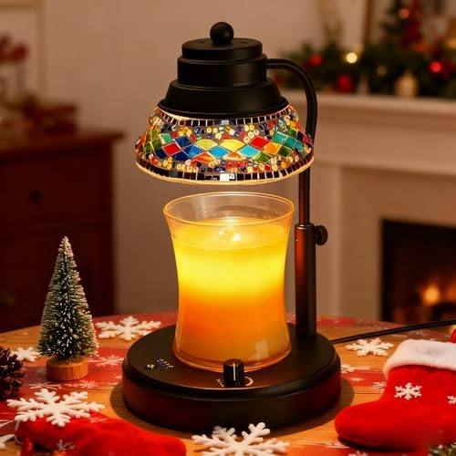 WARMCITY Moroccan Colourful Diamond Candle Warmer Lamp, Black — photo 2 of 16