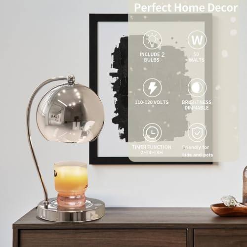 WARMCITY Wide Base Candle Warmer Lantern, Silver — photo 4 of 14