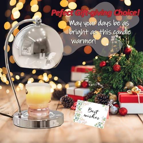 WARMCITY Wide Base Candle Warmer Lantern, Silver — photo 14 of 14