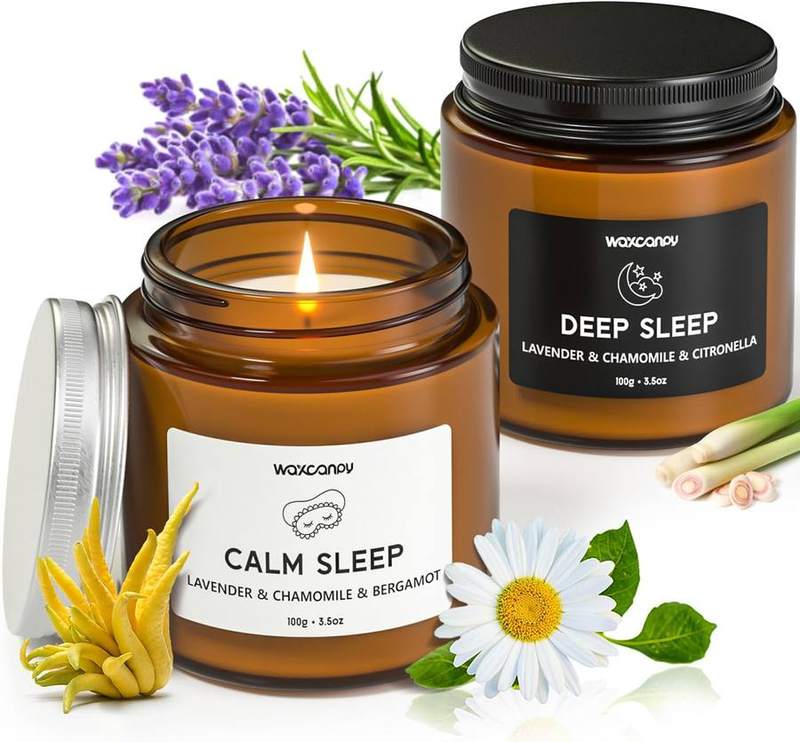 Waxcanpy Lavender & Chamomile Candle Gift Set of 2 — scented candle