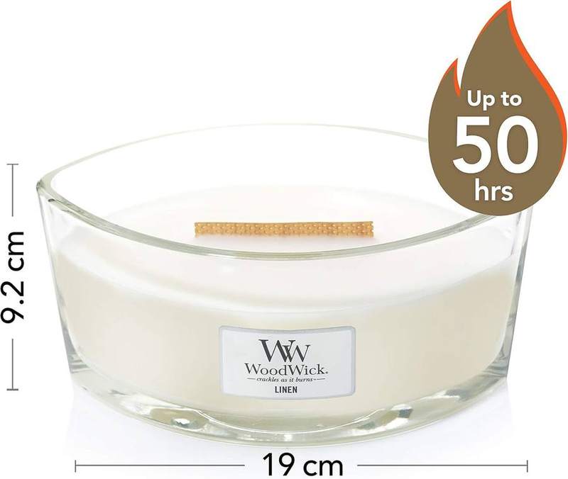 WoodWick Linen Ellipse Candle, Set of 2 — photo 5 of 8