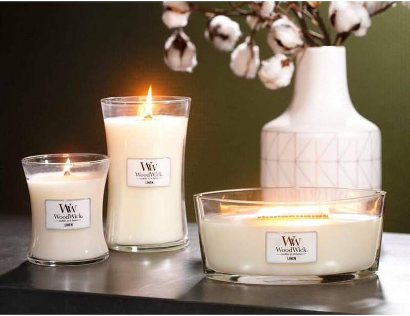 WoodWick Linen Ellipse Candle, Set of 2 — photo 7 of 8