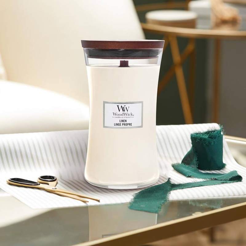 WoodWick Linen Large Hourglass Candle — photo 9 of 14