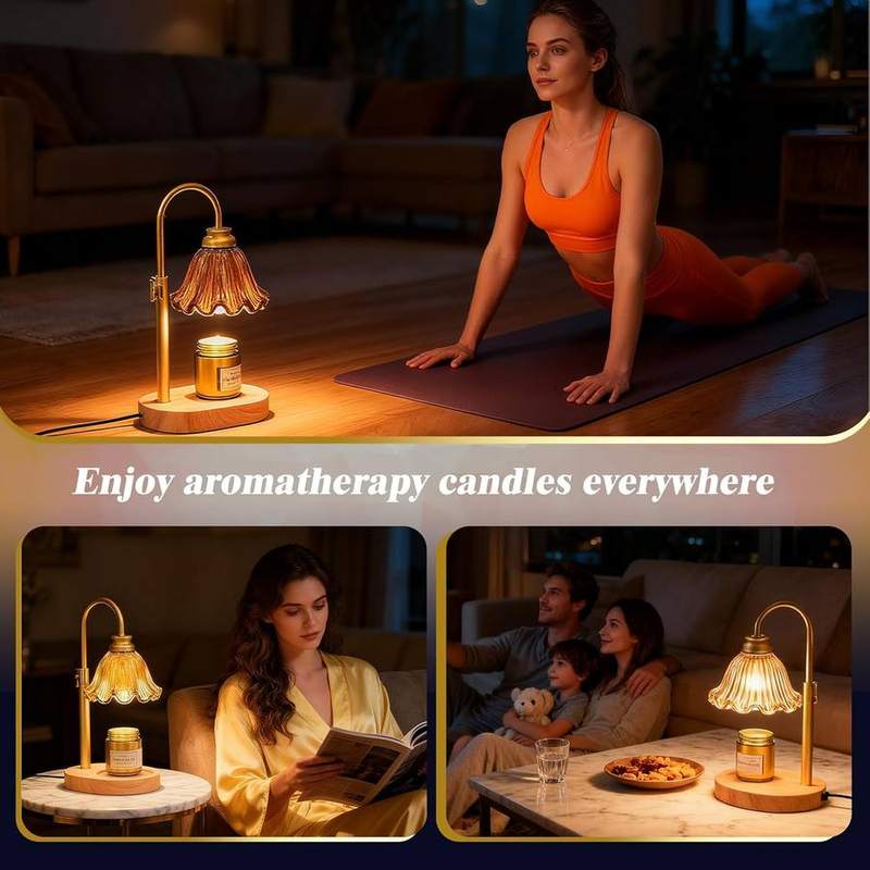 WYghyronic Flower Glass-Base 32 cm Timer Candle Warmer Lamp — photo 9 of 12