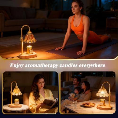 WYghyronic Flower Glass-Base 32 cm Timer Candle Warmer Lamp — photo 10 of 12