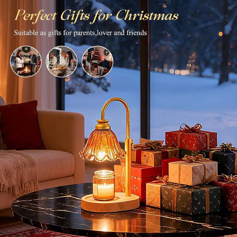 WYghyronic Flower Glass-Base 32 cm Timer Candle Warmer Lamp — photo 11 of 12