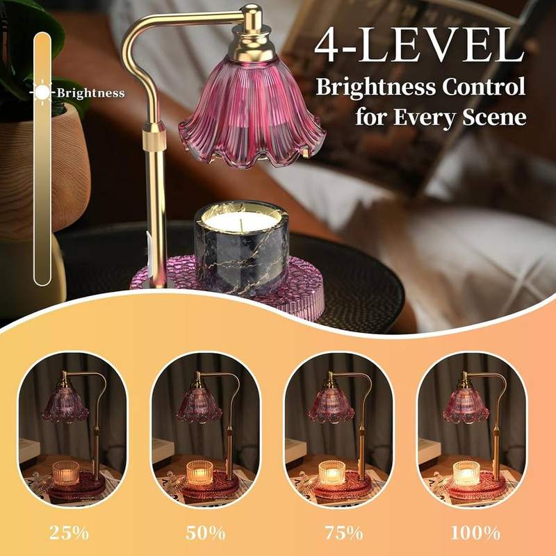 WYghyronic Flower Candle Warmer Lamp, Glass Base, 32 cm — photo 3 of 12