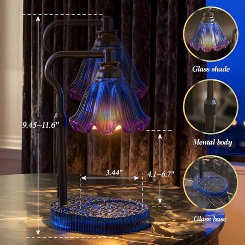 WYghyronic Flower Candle Warmer Lamp, Glass and Wood — photo 6 of 12