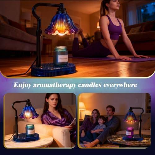 WYghyronic Flower Candle Warmer Lamp, Glass and Wood — photo 10 of 12