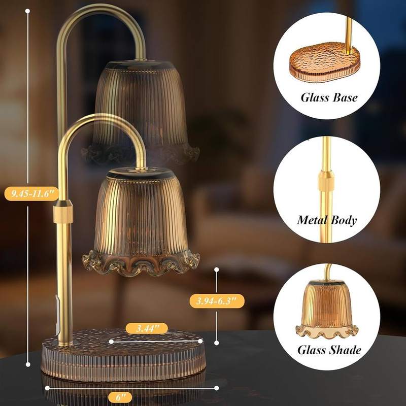 WYghyronic Brown Glass Candle Warmer Lamp — photo 5 of 12