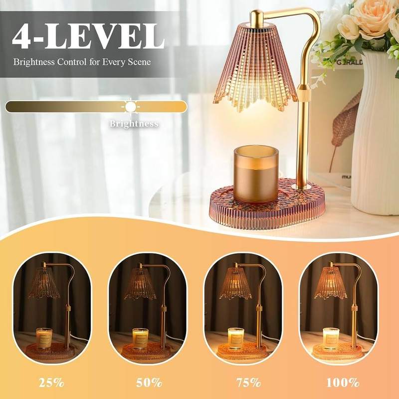 WYghyronic Glass-Base Candle Warmer Lamp, Matte Shade — photo 3 of 12