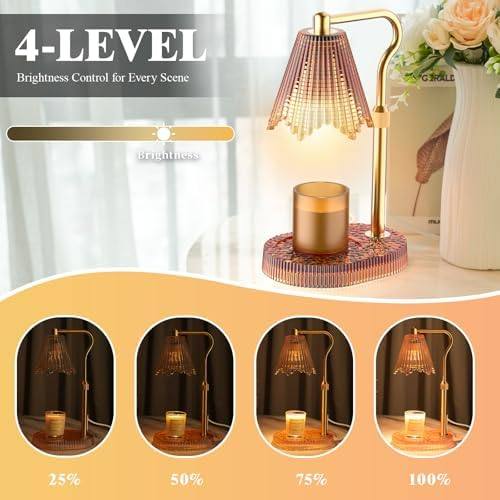 WYghyronic Glass-Base Candle Warmer Lamp, Matte Shade — photo 4 of 12