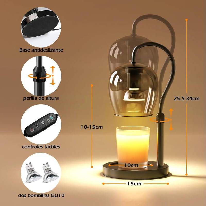 WYghyronic Glass Metal-Base Candle Warmer Lamp — photo 5 of 12