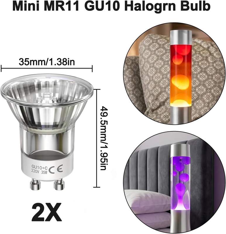 Xiansini 2 Pack Mini MR11 GU10 35W Candle Warmer Lamp Bulb — photo 3 of 14