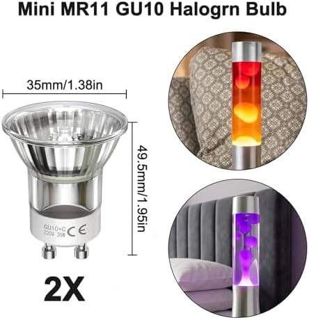 Xiansini 2 Pack Mini MR11 GU10 35W Candle Warmer Lamp Bulb — photo 4 of 14