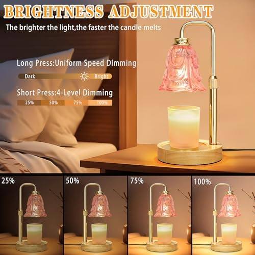 XJZJY Pink Frosted Candle Warmer Lamp — photo 4 of 14