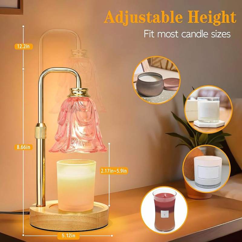 XJZJY Pink Frosted Candle Warmer Lamp — photo 5 of 14
