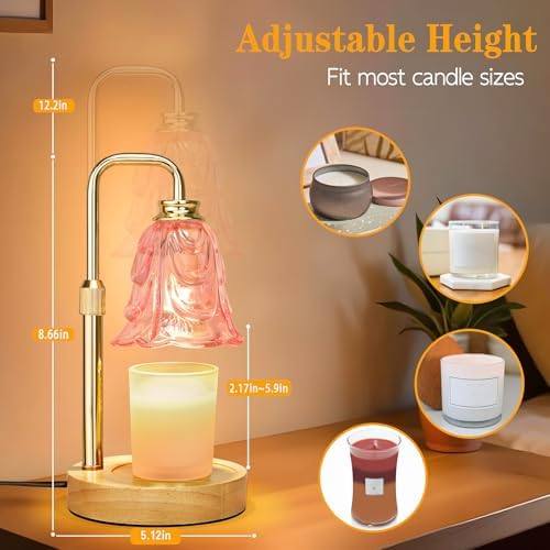 XJZJY Pink Frosted Candle Warmer Lamp — photo 6 of 14