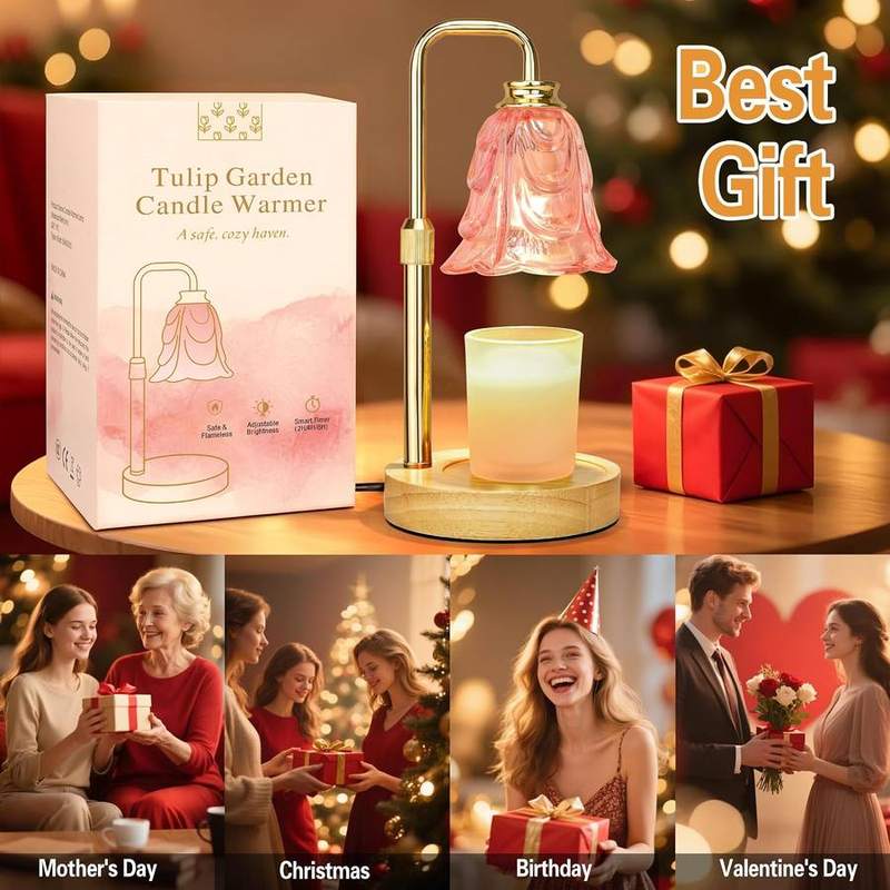 XJZJY Pink Frosted Candle Warmer Lamp — photo 13 of 14