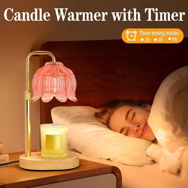 XJZJY Pink Lotus Flower Candle Warmer Lamp — photo 5 of 14