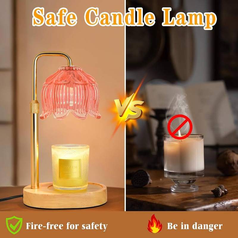 XJZJY Pink Lotus Flower Candle Warmer Lamp — photo 9 of 14