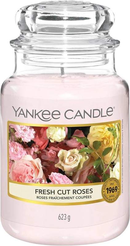 Yankee Candle Fresh Cut Roses Large Jar Candle — jar scented candle