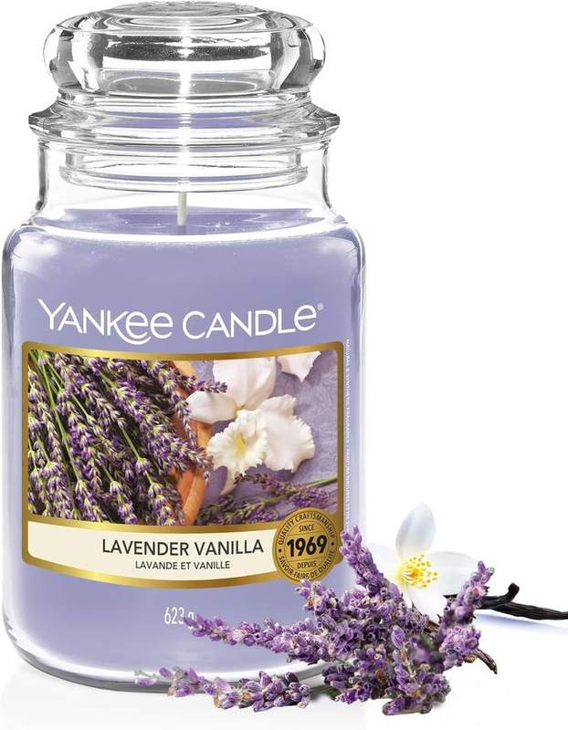 Yankee Candle Lavender Vanilla Large Jar Candle — glass jar scented candle