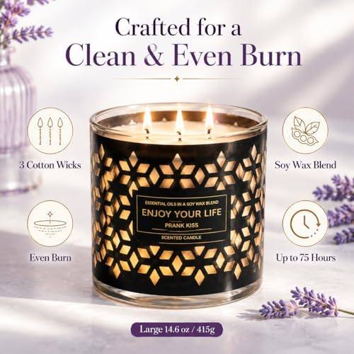 YINUO LIGHT Lavender 3-Wick Candle, 415 g — photo 4 of 16
