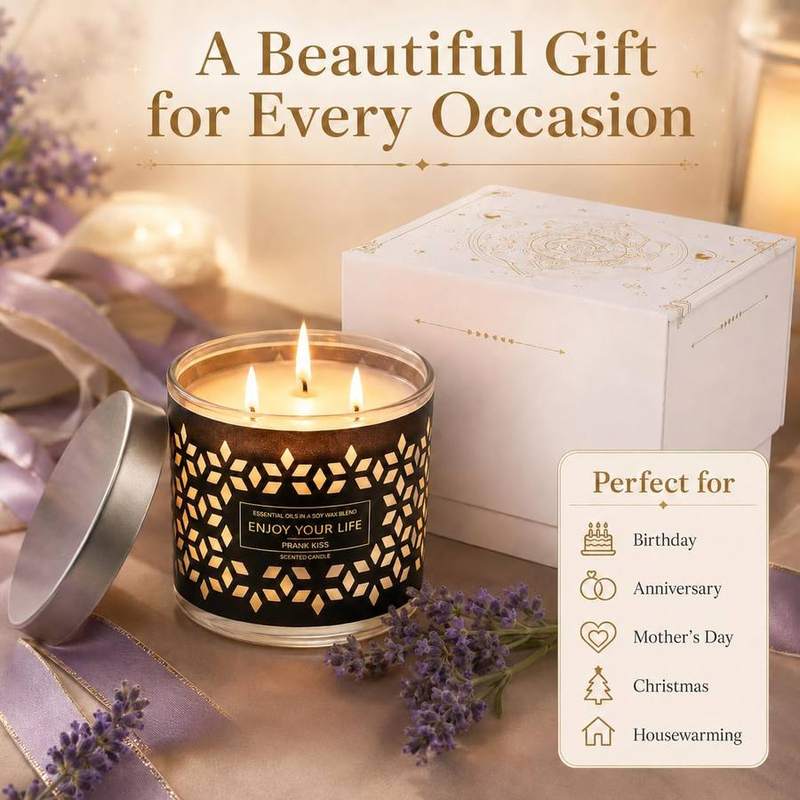 YINUO LIGHT Lavender 3-Wick Candle, 415 g — photo 11 of 16