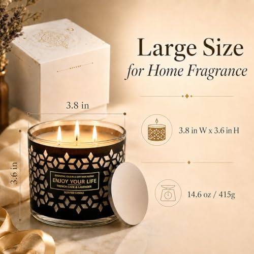YINUO LIGHT Lavender 3-Wick Candle, 415 g — photo 14 of 16