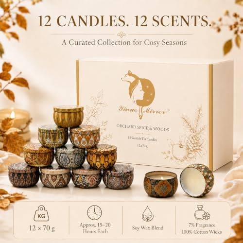 Yinuo Mirror Autumn & Winter Candle Gift Set of 12 — photo 6 of 16