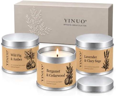 Yinuo Mirror Botanical Soy-Coconut Candle Gift Set of 3 — photo 2 of 16