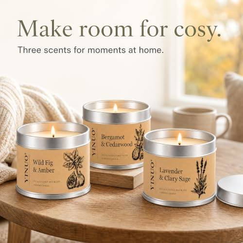 Yinuo Mirror Botanical Soy-Coconut Candle Gift Set of 3 — photo 4 of 16