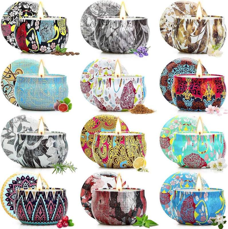 Yinuo Mirror Scented Candle Gift Set of 12 — tin scented candle