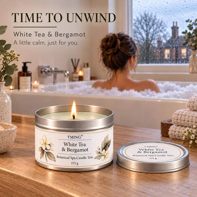 YMing Bergamot, Eucalyptus and Rosemary Scented Candle Gift Set of 3 — photo 3 of 18
