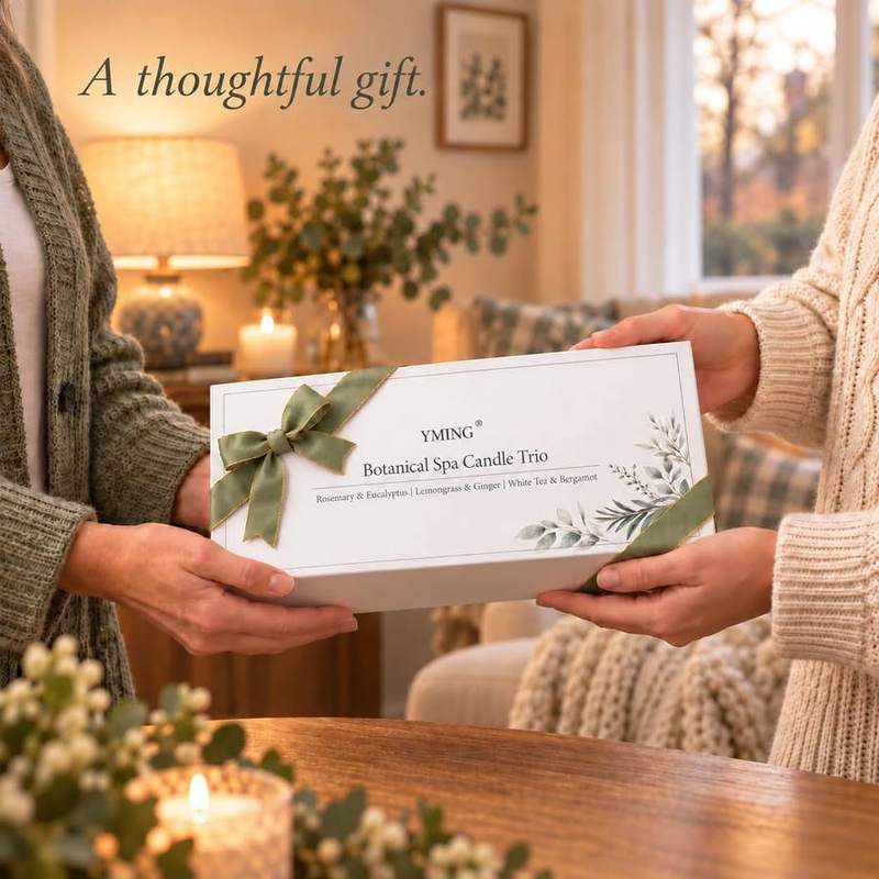 YMing Bergamot, Eucalyptus and Rosemary Scented Candle Gift Set of 3 — photo 9 of 18