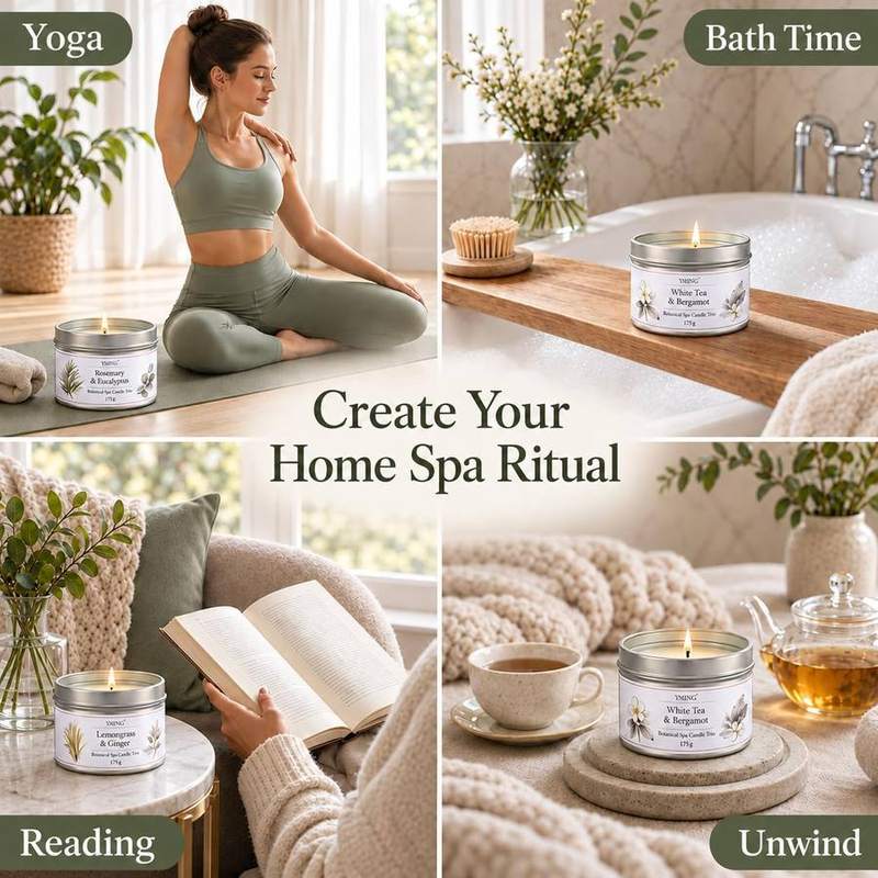 YMing Bergamot, Eucalyptus and Rosemary Scented Candle Gift Set of 3 — photo 11 of 18