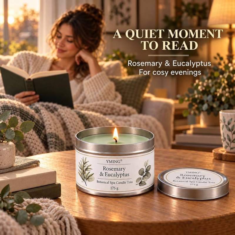 YMing Bergamot, Eucalyptus and Rosemary Scented Candle Gift Set of 3 — photo 13 of 18
