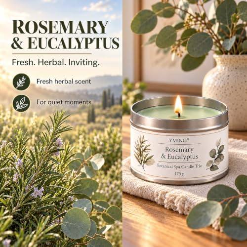 YMing Bergamot, Eucalyptus and Rosemary Scented Candle Gift Set of 3 — photo 18 of 18